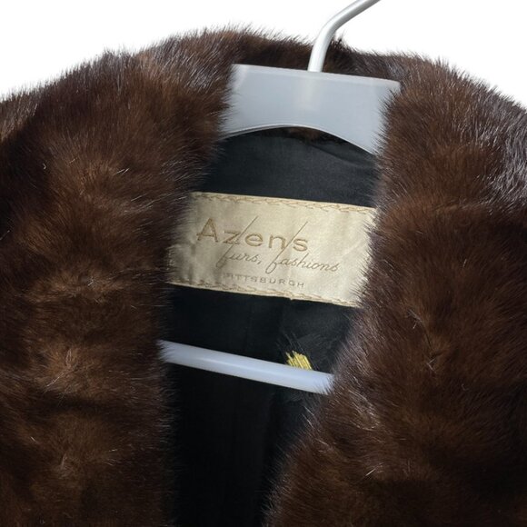 Azens Furs Persian Curly Lamb & Mink Fur Coat Women's Jacket Black Size XL - Picture 4 of 14